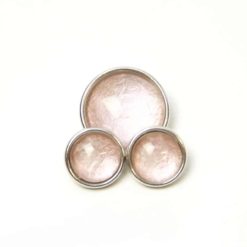 Druckknopf handbemalt in nude beige schimmernd für Druckknopfschmuck
