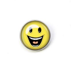 Druckknopf / Ohrstecker / Ohrhänger lachender Smiley Druckknopf / Ohrstecker / Ohrhänger lachender Smiley