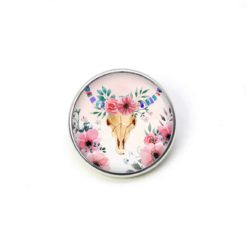 Ohrstecker, Ohrhänger, Clipse & Druckknopf – Motiv skull Stierkopf mit Blumen – Schmuck aus Edelstahl Ohrstecker, Ohrhänger, Clipse & Druckknopf – Motiv skull Stierkopf mit Blumen – Schmuck aus Edelstahl