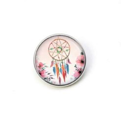Ohrstecker, Ohrhänger, Clipse & Druckknopf – Motiv zarter Traumfänger in rosa mit Blumen – Schmuck aus Edelstahl Ohrstecker, Ohrhänger, Clipse & Druckknopf – Motiv zarter Traumfänger in rosa mit Blumen – Schmuck aus Edelstahl