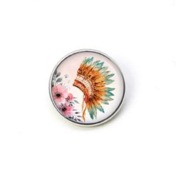 Ohrstecker, Ohrhänger, Clipse & Druckknopf – Motiv Indianer Federhaube Blumen – Schmuck aus Edelstahl Ohrstecker, Ohrhänger, Clipse & Druckknopf – Motiv Indianer Federhaube Blumen – Schmuck aus Edelstahl