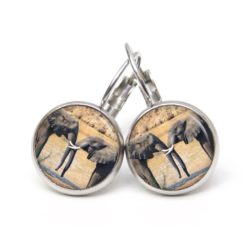 Ohrstecker, Ohrhänger, Clipse & Druckknopf – Motiv zwei Elefanten – Schmuck aus Edelstahl Ohrstecker, Ohrhänger, Clipse & Druckknopf – Motiv zwei Elefanten – Schmuck aus Edelstahl