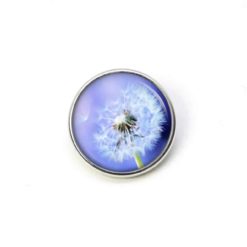 Druckknopf Ohrstecker Ohrhänger Clipse große Pusteblume in blau Druckknopf Ohrstecker Ohrhänger Clipse große Pusteblume in blau