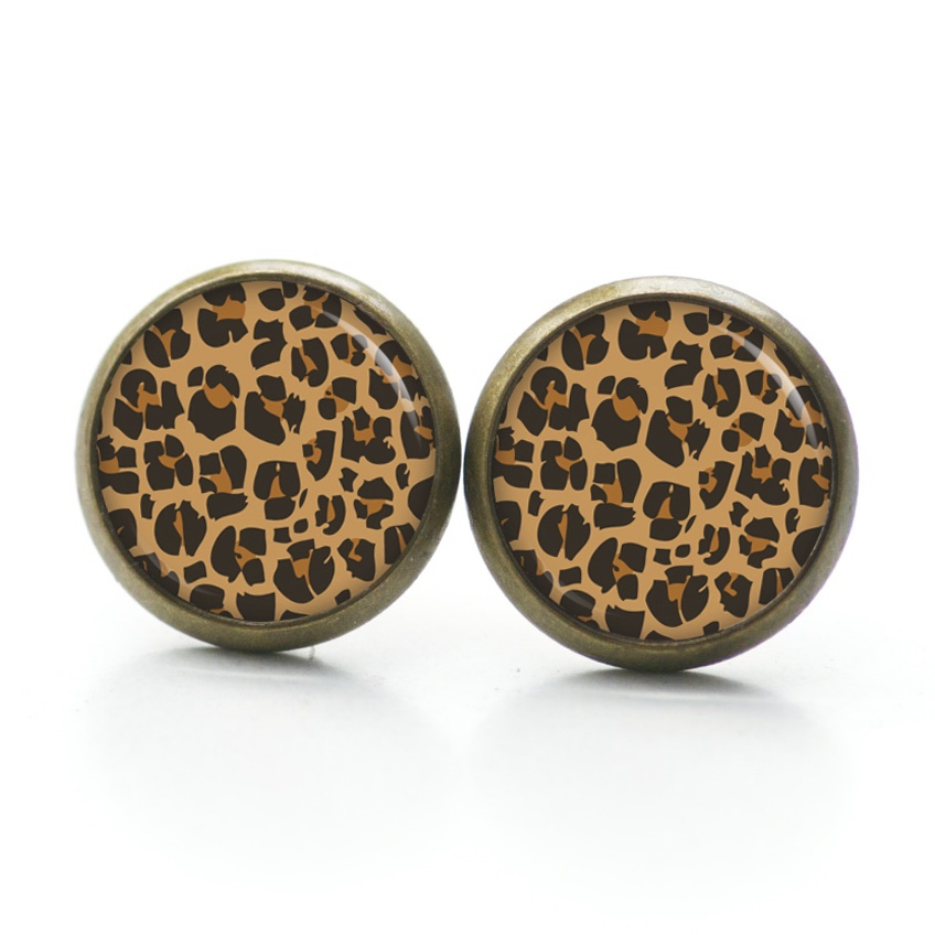 Ohrstecker, Ohrhänger, Clipse & Druckknopf – Motiv Leopard – Schmuck aus Edelstahl Ohrstecker, Ohrhänger, Clipse & Druckknopf - Motiv Leopard - Schmuck aus Edelstahl