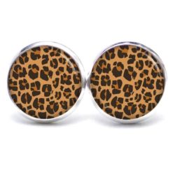 Ohrstecker, Ohrhänger, Clipse & Druckknopf - Motiv Leopard - Schmuck aus Edelstahl