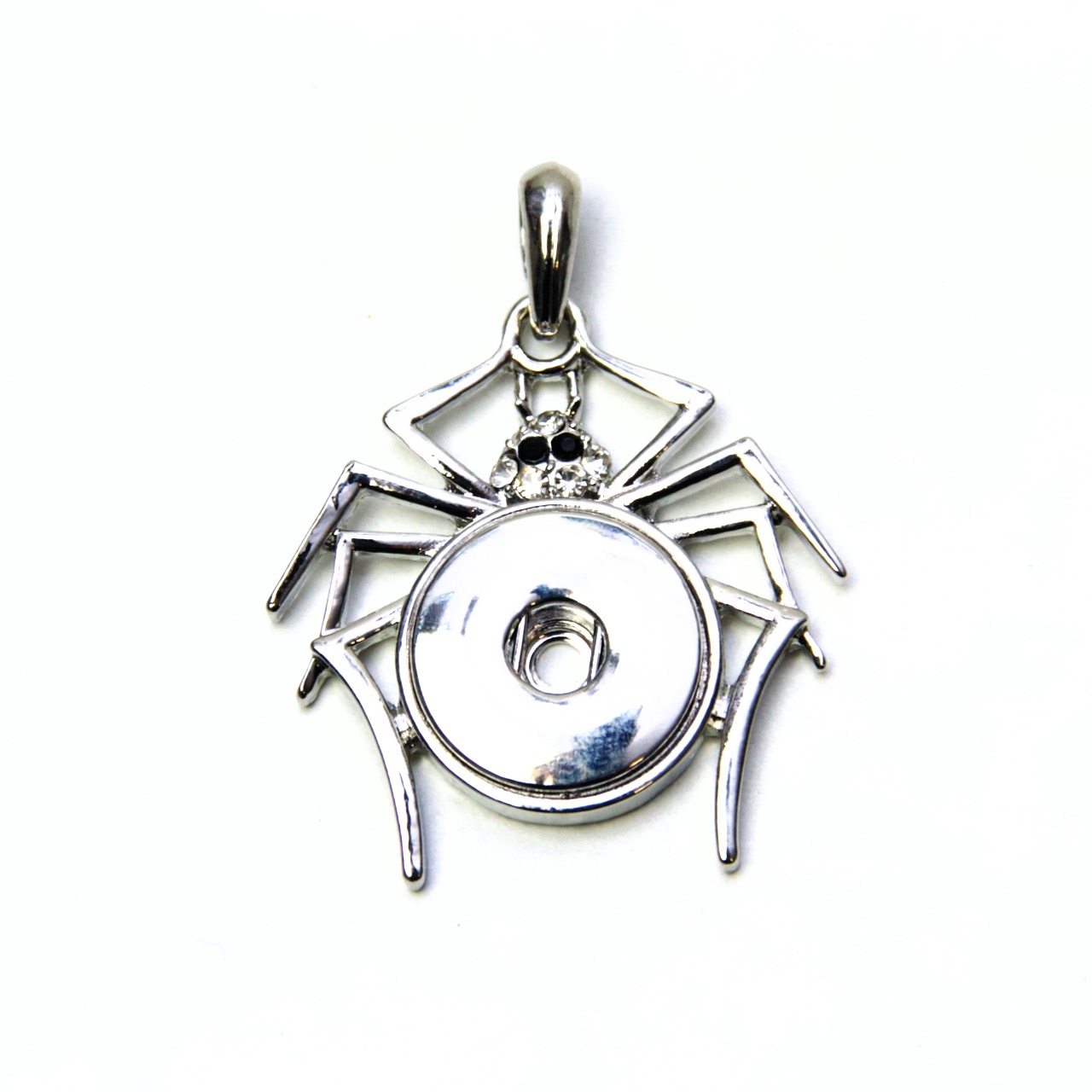 Druckknopf Set Anhänger Halloween Spinne mit Kette und Ohrringe – Farbwahl Druckknopf Set Anhänger Halloween Spinne mit Kette und Ohrringe - Farbwahl