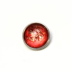 Druckknopf handbemalt in braun Kupfer Tönen mit Gold für Druckknopfschmuck