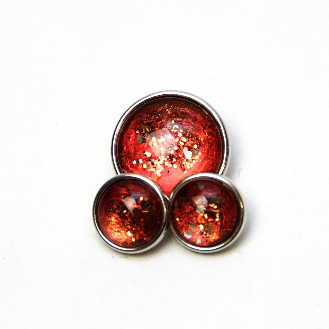 Druckknopf handbemalt in braun Kupfer Tönen mit Gold für Druckknopfschmuck Druckknopf handbemalt in braun Kupfer Tönen mit Gold für Druckknopfschmuck