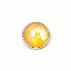 Druckknopf handbemalt Sonnenschein in leuchtend Gelb für Druckknopfschmuck