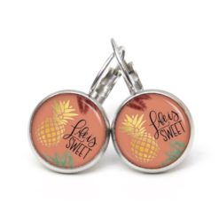 Ohrstecker, Ohrhänger, Clipse & Druckknopf – Motiv goldene Ananas – das Leben ist süß – Schmuck aus Edelstahl Ohrstecker, Ohrhänger, Clipse & Druckknopf – Motiv goldene Ananas - das Leben ist süß – Schmuck aus Edelstahl