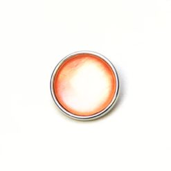 Druckknopf handbemalt in hellem apricot schimmernd für Druckknopfschmuck