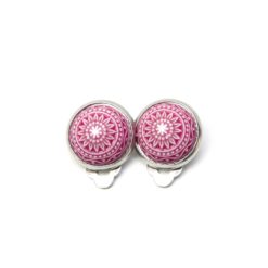 Mosaik Mandala Clipse in Himbeere Pink 12mm – Edelstahl Mosaik Mandala Clipse in Himbeere Pink 12mm - Edelstahl