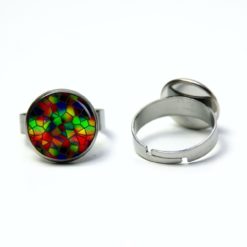 Edelstahl Ring Mosaik Glasmosaik Muster kunterbunt – verschiedene Größen Edelstahl Ring Mosaik Glasmosaik Muster kunterbunt - verschiedene Größen