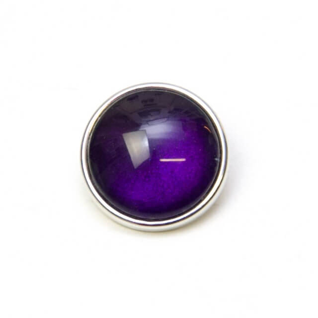 Druckknopf handbemalt dunkel violett schimmernd für Druckknopfschmuck Druckknopf handbemalt dunkel violett schimmernd für Druckknopfschmuck