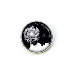 Ohrstecker, Ohrhänger, Clipse & Druckknopf – Motiv große Pusteblume schwarz weiß – Schmuck aus Edelstahl Ohrstecker, Ohrhänger, Clipse & Druckknopf – Motiv große Pusteblume schwarz weiß – Schmuck aus Edelstahl