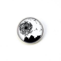 Ohrstecker, Ohrhänger, Clipse & Druckknopf – Motiv Pusteblume schwarz weiß – Schmuck aus Edelstahl Ohrstecker, Ohrhänger, Clipse & Druckknopf – Motiv Pusteblume schwarz weiß – Schmuck aus Edelstahl