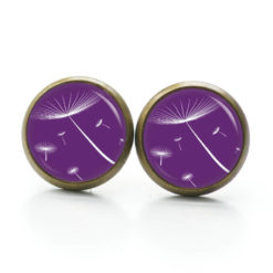 Ohrstecker, Ohrhänger, Clipse & Druckknopf – Motiv zarte Pusteblume violett – Schmuck aus Edelstahl Ohrstecker, Ohrhänger, Clipse & Druckknopf – Motiv zarte Pusteblume violett – Schmuck aus Edelstahl