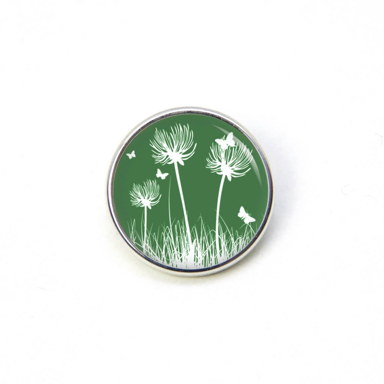 Ohrstecker, Ohrhänger, Clipse & Druckknopf – Motiv Pusteblume dunkelgrün – Schmuck aus Edelstahl Ohrstecker, Ohrhänger, Clipse & Druckknopf – Motiv Pusteblume dunkelgrün – Schmuck aus Edelstahl