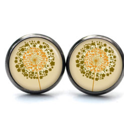 Ohrstecker, Ohrhänger, Clipse & Druckknopf – Motiv Goldene Pusteblume beige – Schmuck aus Edelstahl Ohrstecker, Ohrhänger, Clipse & Druckknopf – Motiv Goldene Pusteblume beige – Schmuck aus Edelstahl