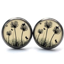Ohrstecker, Ohrhänger, Clipse & Druckknopf – Motiv Pusteblume beige – Schmuck aus Edelstahl Ohrstecker, Ohrhänger, Clipse & Druckknopf – Motiv Pusteblume beige – Schmuck aus Edelstahl