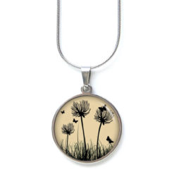 Ohrstecker, Ohrhänger, Clipse & Druckknopf – Motiv Pusteblume beige – Schmuck aus Edelstahl Ohrstecker, Ohrhänger, Clipse & Druckknopf – Motiv Pusteblume beige – Schmuck aus Edelstahl