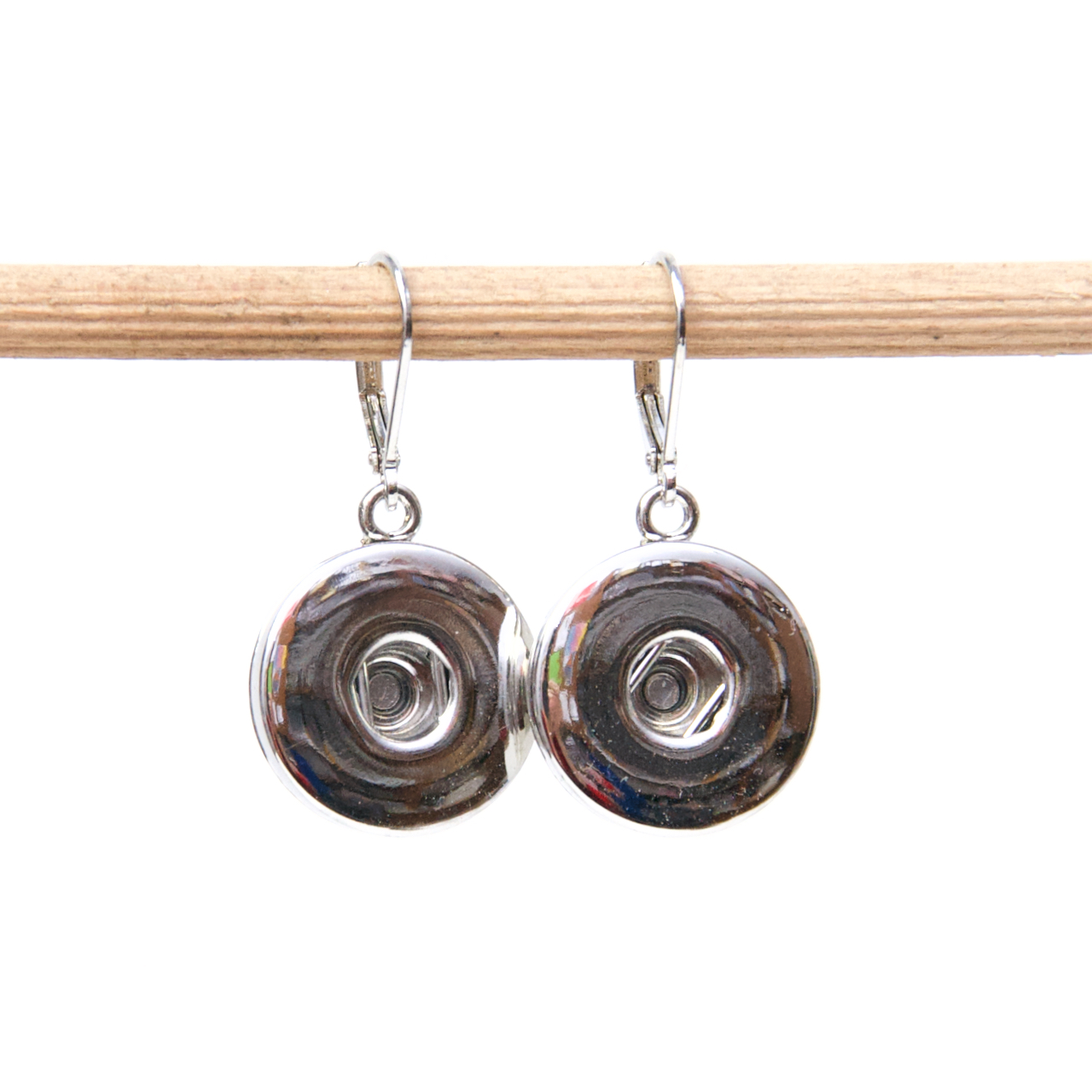 Druckknopf Ohrringe für 16mm Druckknöpfe – Edelstahl Druckknopf Ohrringe für 16mm Druckknöpfe - Edelstahl
