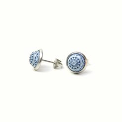 Mosaik Mandala Ohrstecker Clipse Ohrhänger in blau 8mm Mosaik Mandala Ohrstecker Clipse Ohrhänger in blau 8mm