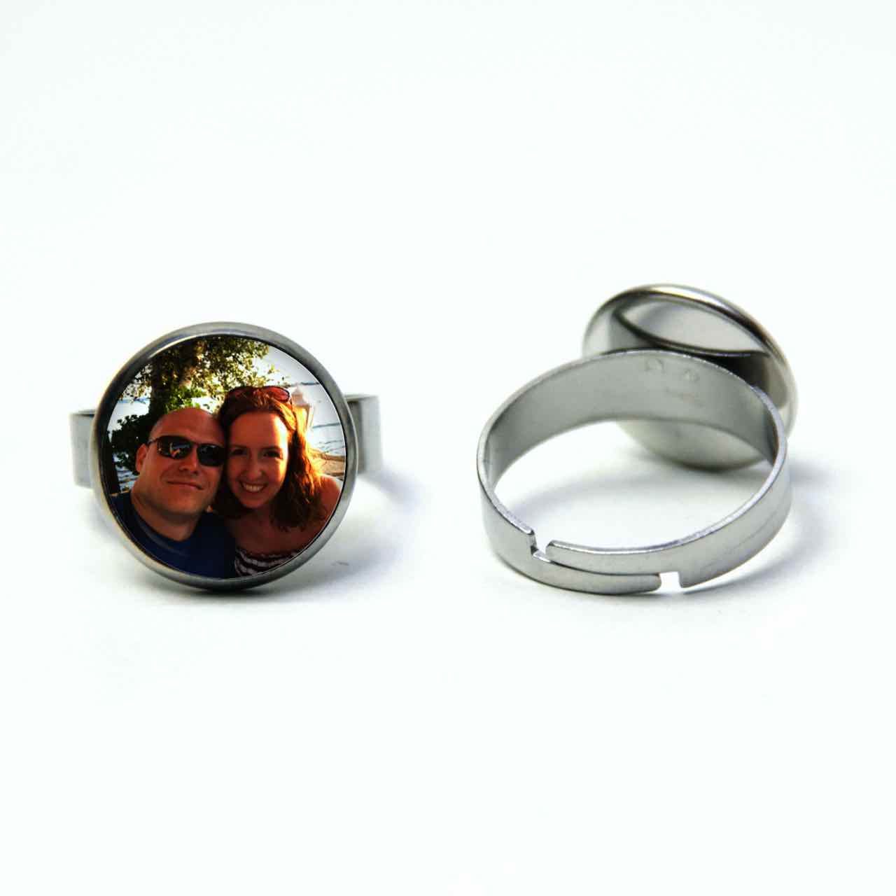 Ring mit eigenem Foto Bild personalisieren – Edelstahl Ring mit eigenem Foto Bild personalisieren - Edelstahl