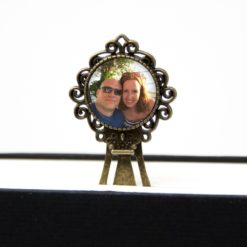 Bronzene Lesezeichen Klammer mit Foto personalisiert – Geschenkidee Lesezeichen Klammer mit eigenem Foto Bild - Geschenkidee Muttertag