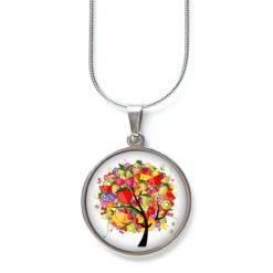 Edelstahl Kette großer Obstbaum mit Erdbeeren Trauben und Melonen