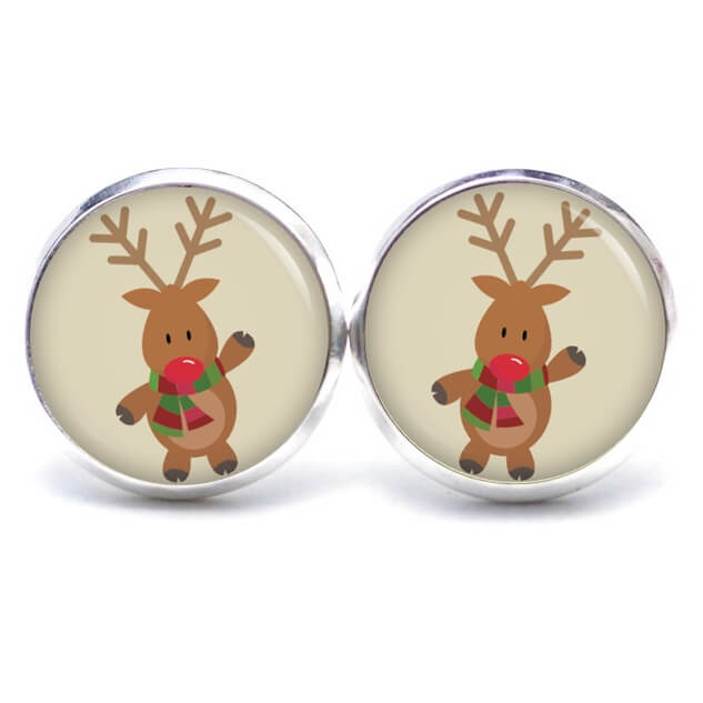 Weihnchtliche Ohrstecker Ohrhänger Clipse Druckknopf Rudolph Elch Reindeer Weihnchtliche Ohrstecker Ohrhänger Clipse Druckknopf Rudolph Elch Reindeer