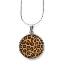 Edelstahl Kette Leopard Tierische Muster - handgemachte Halskette - Just Trisha