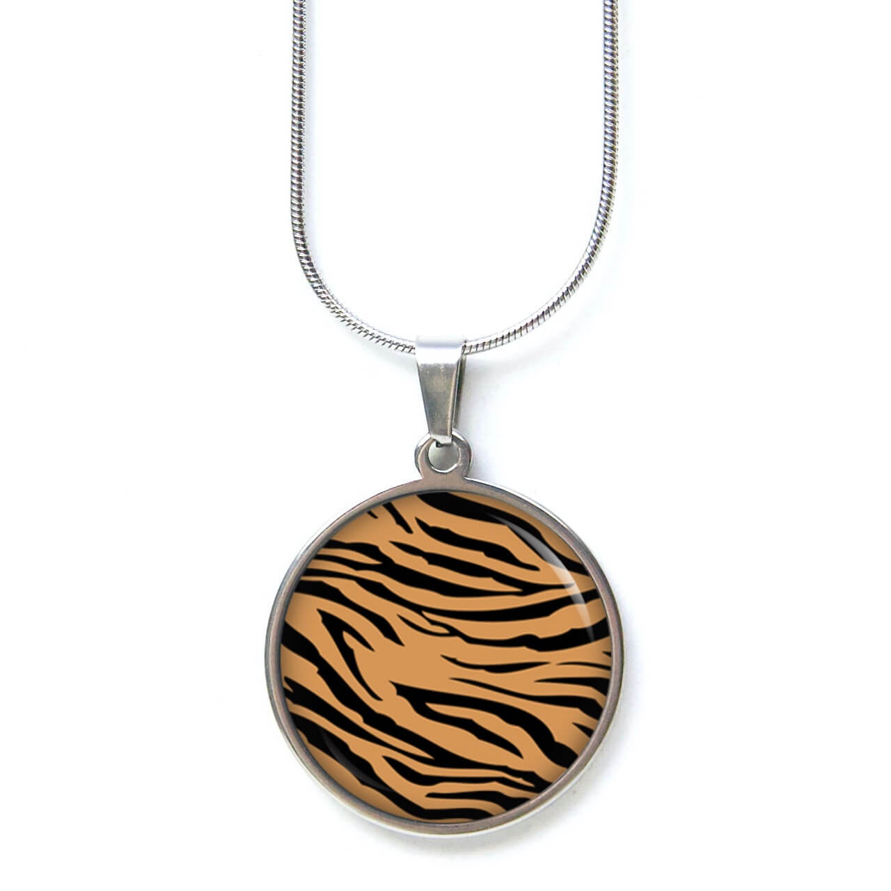 Edelstahl Kette wilde Tiger – tierische Muster Edelstahl Kette wilde Tiger - tierische Muster
