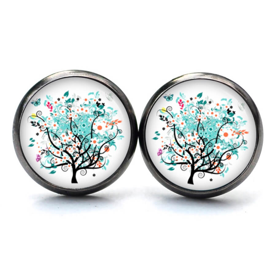 Ohrstecker, Ohrhänger, Clipse & Druckknopf – Motiv Baum des Lebens – Schmuck aus Edelstahl Ohrstecker, Ohrhänger, Clipse & Druckknopf - Motiv Baum des Lebens - Schmuck aus Edelstahl