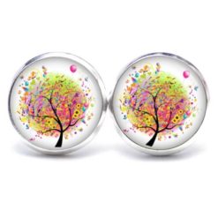 Ohrstecker, Ohrhänger, Clipse & Druckknopf - Motiv Lebensbaum Geburtstag - Schmuck aus Edelstahl