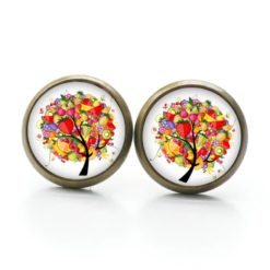 Ohrstecker, Ohrhänger, Clipse & Druckknopf – Motiv Lebensbaum Obst – Schmuck aus Edelstahl Ohrstecker, Ohrhänger, Clipse & Druckknopf - Motiv Lebensbaum Obst - Schmuck aus Edelstahl