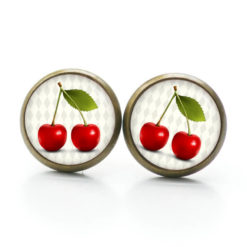 Ohrstecker, Ohrhänger, Clipse & Druckknopf – Motiv Retro Kirschen – Schmuck aus Edelstahl Ohrstecker, Ohrhänger, Clipse & Druckknopf - Motiv Retro Kirschen - Schmuck aus Edelstahl