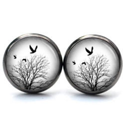 Ohrstecker, Ohrhänger, Clipse & Druckknopf – Motiv mystischer Baum – Schmuck aus Edelstahl Ohrstecker, Ohrhänger, Clipse & Druckknopf - Motiv mystischer Baum - Schmuck aus Edelstahl