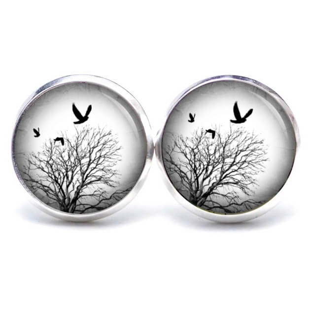 Ohrstecker, Ohrhänger, Clipse & Druckknopf – Motiv mystischer Baum – Schmuck aus Edelstahl Ohrstecker, Ohrhänger, Clipse & Druckknopf - Motiv mystischer Baum - Schmuck aus Edelstahl