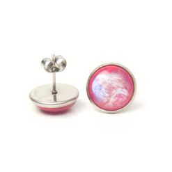 Pink schimmernde Polaris Ohrstecker / Ohrhänger / Ohrclips Pink schimmernde Polaris Ohrstecker / Ohrhänger / Ohrclips