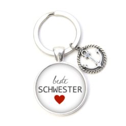 Schlüsselanhänger beste Schwester – Herz Lieblingsmensch Schlüsselanhänger beste Schwester - Herz Lieblingsmensch