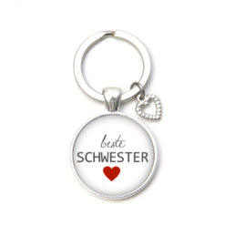 Schlüsselanhänger beste Schwester – Herz Lieblingsmensch Schlüsselanhänger beste Schwester - Herz Lieblingsmensch