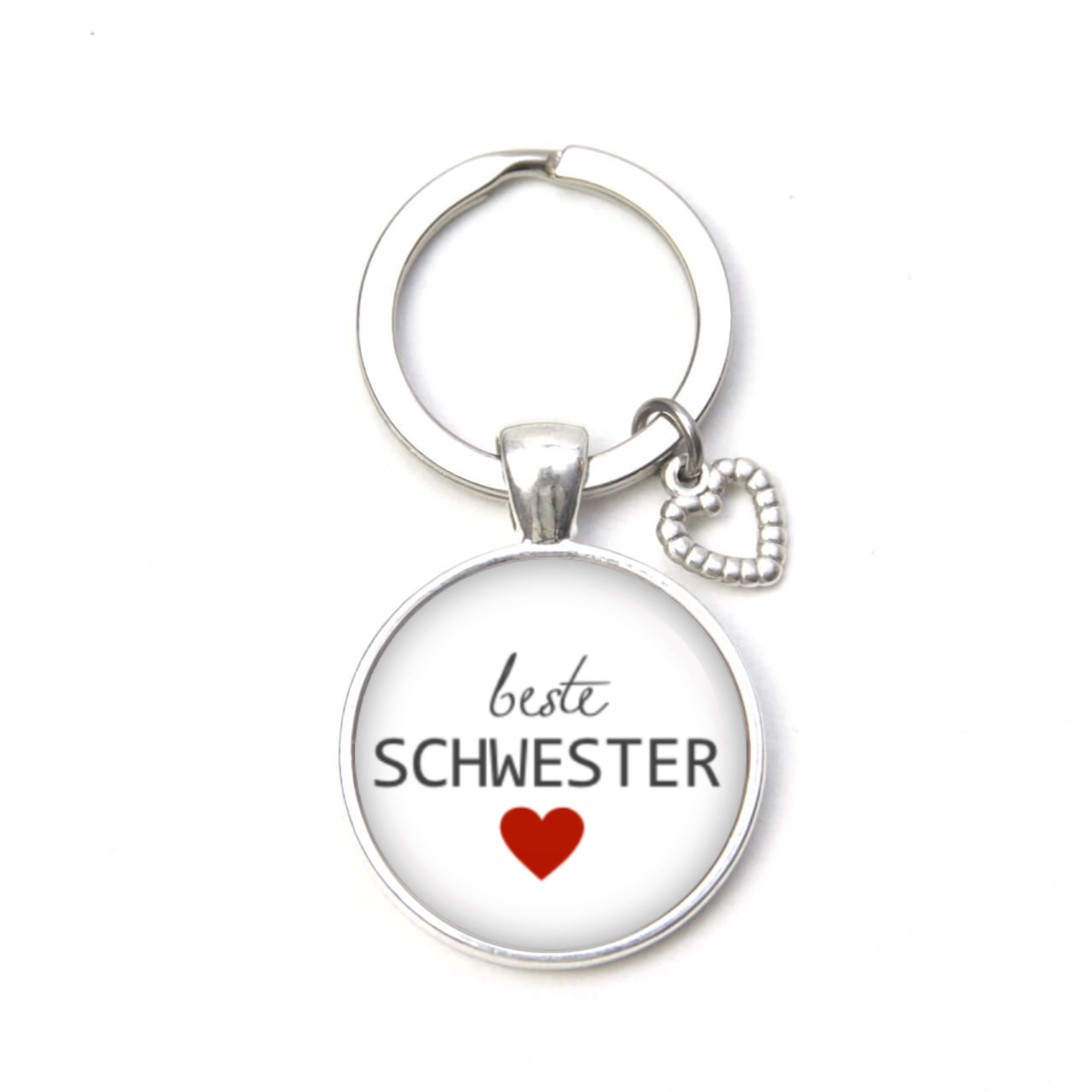 Schlüsselanhänger beste Schwester – Herz Lieblingsmensch Schlüsselanhänger beste Schwester - Herz Lieblingsmensch