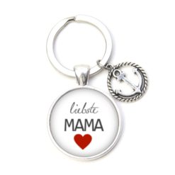 Schlüsselanhänger Liebste Mama mit Herz – beste Mama – Herz Schlüsselanhänger Liebste Mama - beste Mama - Herz