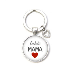 Schlüsselanhänger Liebste Mama mit Herz – beste Mama – Herz Schlüsselanhänger Liebste Mama - beste Mama - Herz