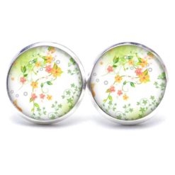 Ohrstecker, Ohrhänger, Clipse & Druckknopf - Motiv Frühlingsblumen & Blumenranken - Schmuck aus Edelstahl