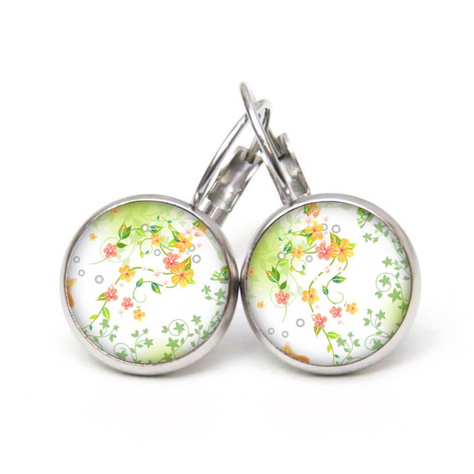 Ohrstecker, Ohrhänger, Clipse & Druckknopf – Motiv Frühlingsblumen & Blumenranken – Schmuck aus Edelstahl Ohrstecker, Ohrhänger, Clipse & Druckknopf – Motiv Frühlingsblumen & Blumenranken – Schmuck aus Edelstahl