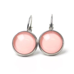 Ohrstecker, Ohrhänger, Clipse & Druckknopf – handbemalt zart rosa – Schmuck aus Edelstahl Ohrstecker, Ohrhänger, Clipse & Druckknopf – handbemalt zart rosa – Schmuck aus Edelstahl