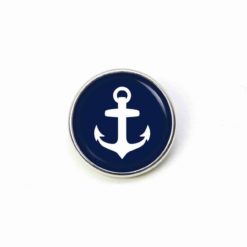 Druckknopf Chunk maritim Meer dunkelblauer Anker