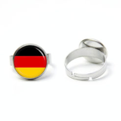 Edelstahl Ring Fußball EM WM deutsche Flagge – verschiedene Größen Edelstahl Ring Fußball EM WM deutsche Flagge - verschiedene Größen